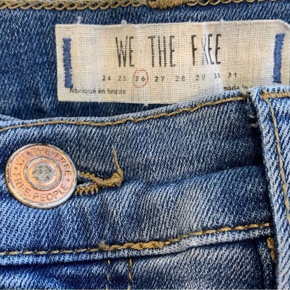 Free People great heights frayed skinny denim jeans Size 26 - Picture 8 of 10